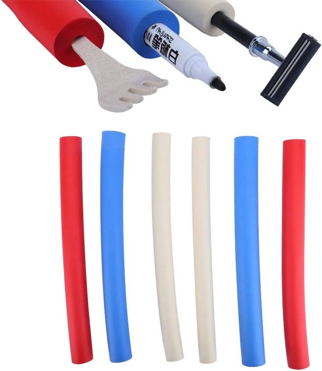 Zachte Grip Sleeves voor Gereedschapshandvaten, 6 Stuks Antislip Foam Grip Covers voor Comfort en Controle