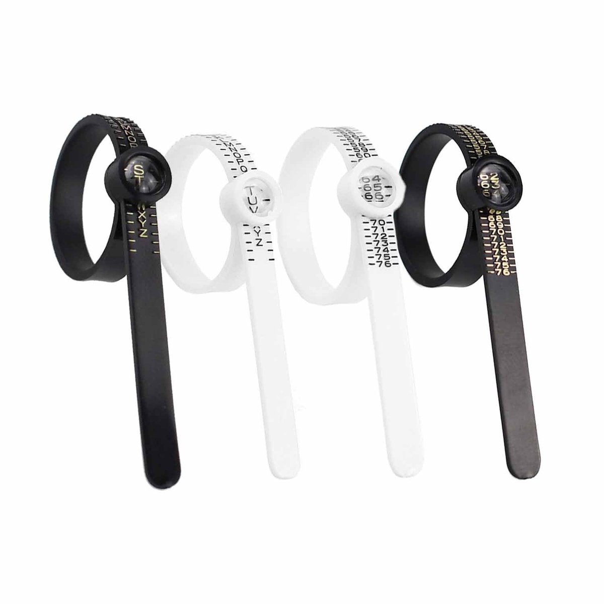 Dailygoods- Ringmaatset - Verstelbaar Vingermeetgereedschap - Dubbelschalige EU/UK Maten - Kunststof - Lichtgewicht - Duurzaam - Ringmaat