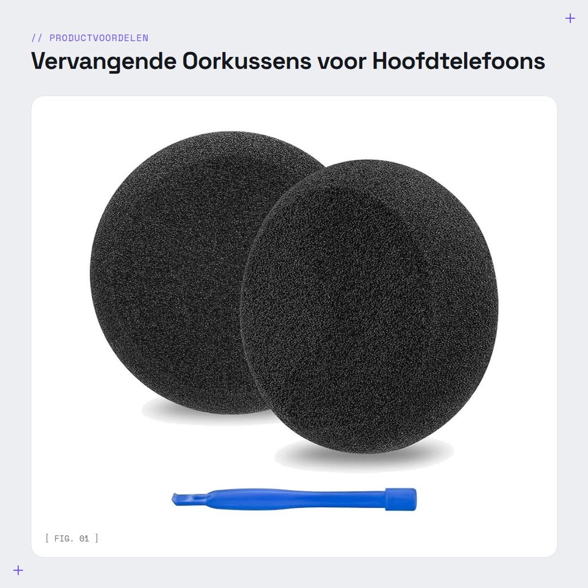 Solidchoice- Oorkussens Vervangend voor GRADO SR60/SR80/SR125/SR225/M1 - Schuim - Hoofdtelefoon Pad x 2 - Compatibel met GW100x - 3.1"/3.1"/0.8" - Nieuwe Look - Hoofdtelefoon Pads