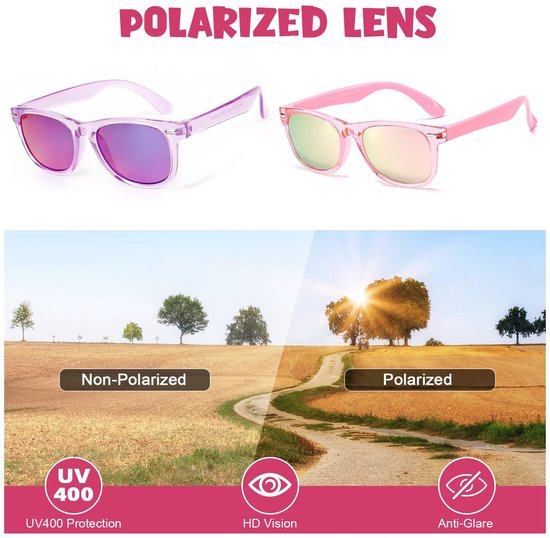 Solidchoice- Zonnebril Kind - Gepolariseerd - UV400 Bescherming - Lichtgewicht Kunststof - Antislip Pasvorm - Comfortabele Armen - Kinderen Zonnebril van Solidchoice — afbeelding 3