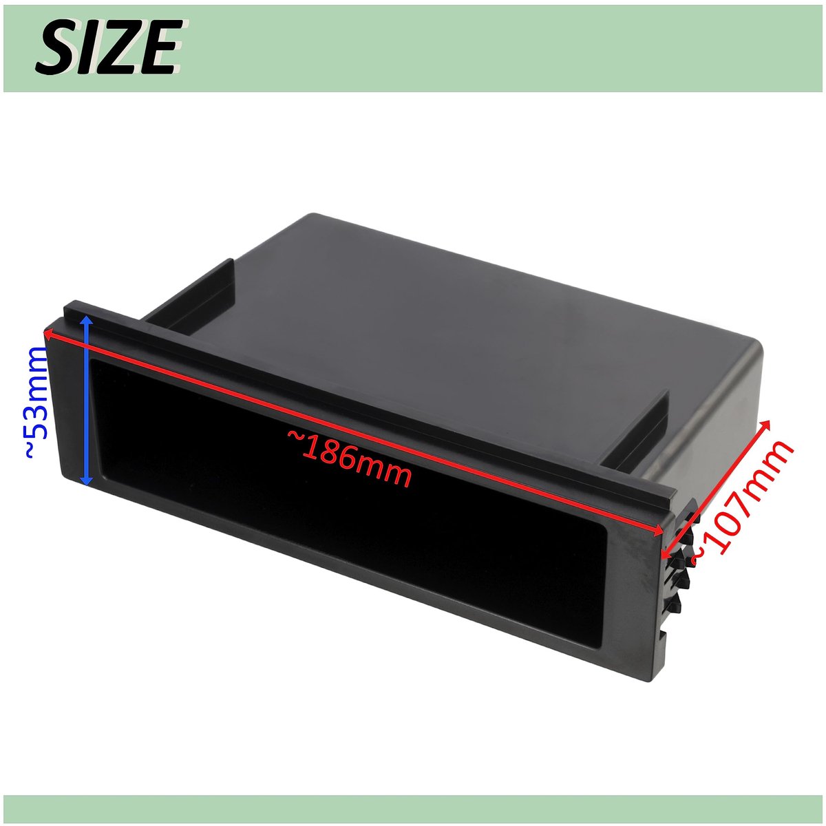 Dailygoods - Frame/Adapter 2 DIN voor Autoradio - Geschikt voor Peugeot 308 - Kunststof - Ideaal voor Muziekliefhebbers - Eenvoudige Installatie - Ver...