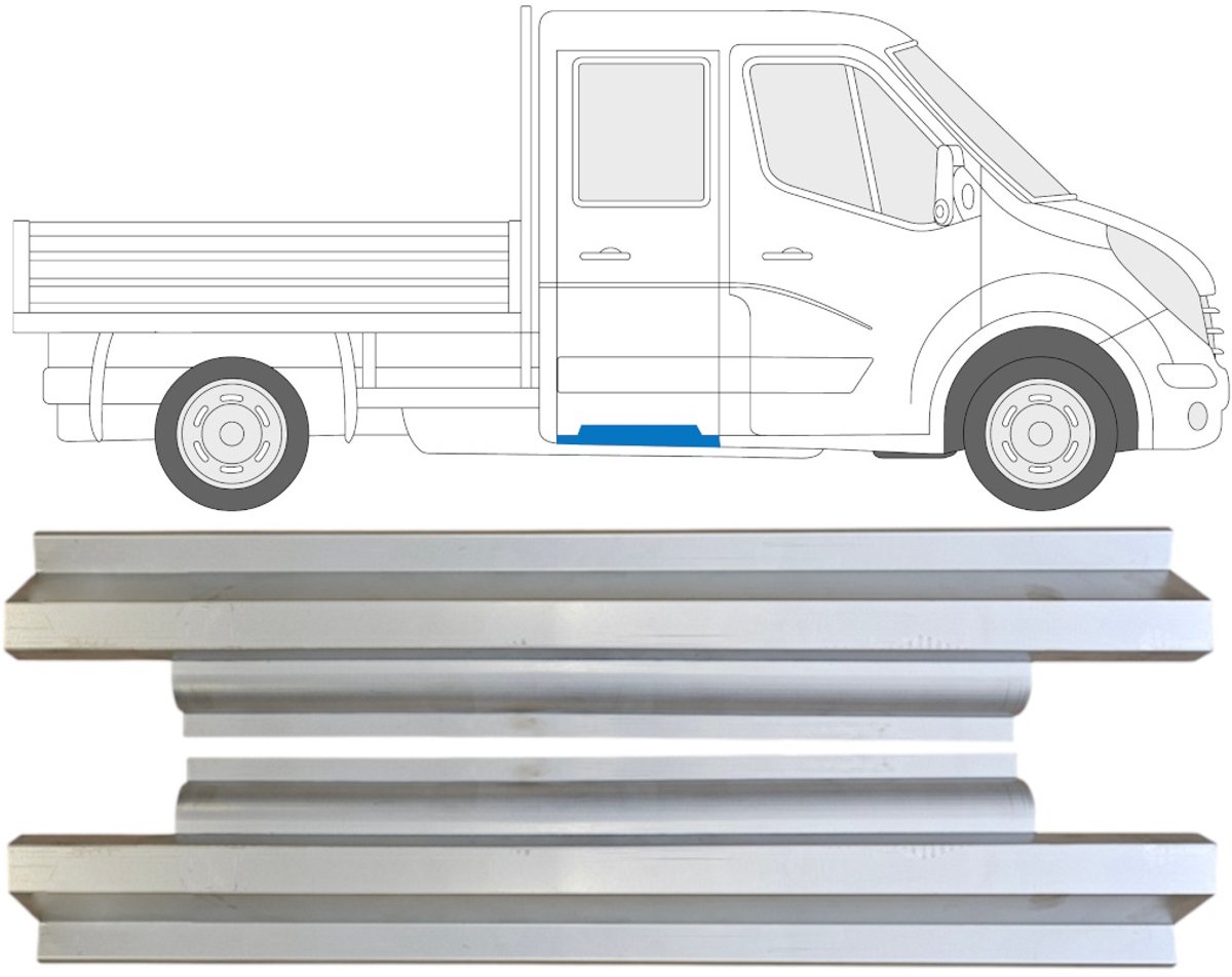 Reparatiepaneel achter dorpel voor Nissan NV400 2010- / Links + Rechts