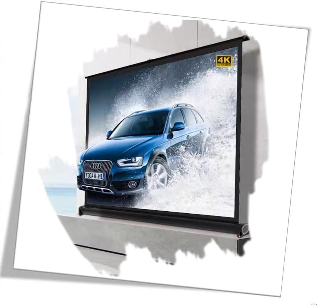 Projectiescherm - Beeldscherm - Presentaties Geven - Handmatig Uittrekbaar - 20 inch - Wit