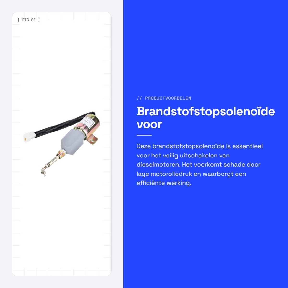 Dailygoods- Brandstofstopsolenoïde 12V - Magneetventiel - Schakelaarbesturing - Stalen behuizing - Veilig en betrouwbaar - Duurzaam in gebruik - Magneetklep