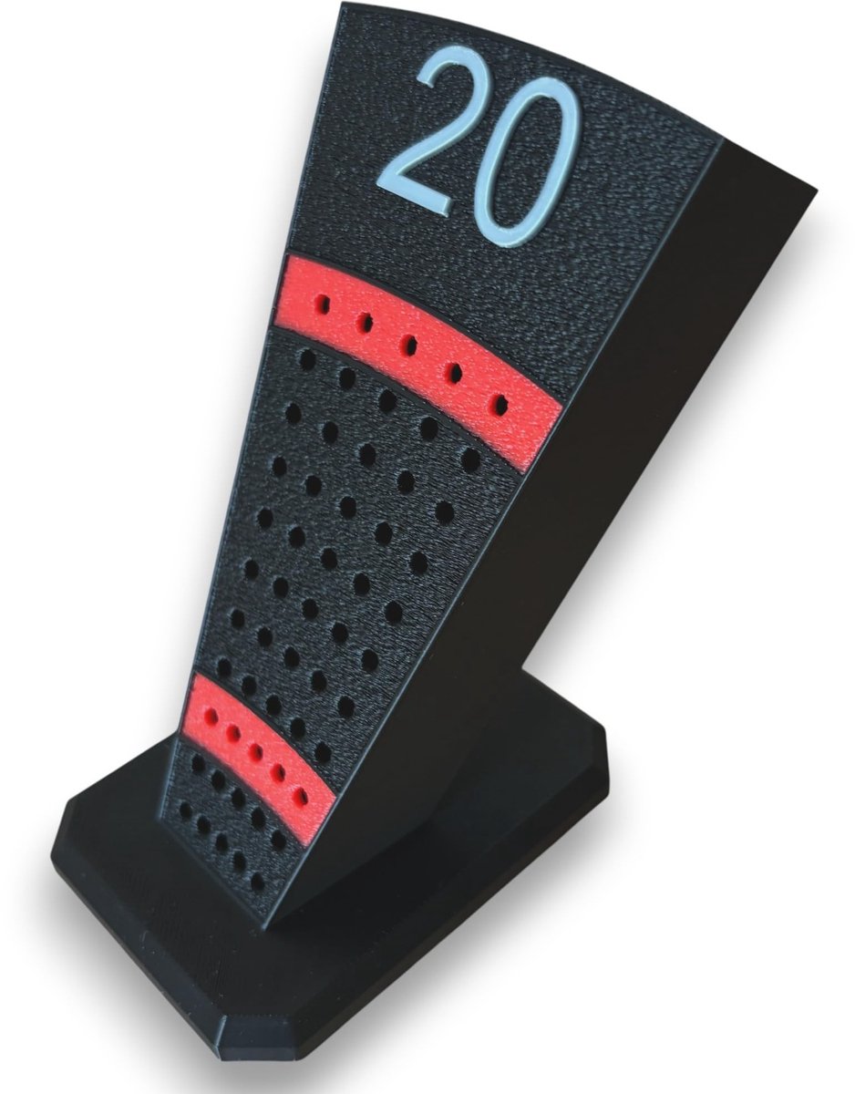 Dailygoods- Dartpijlhouder 3D-design - Geschikt voor 12 pijlen - Stabiele standaard - Voor stalen darts/softdarts - Uniek decoratieaccessoire - Dartstandaard