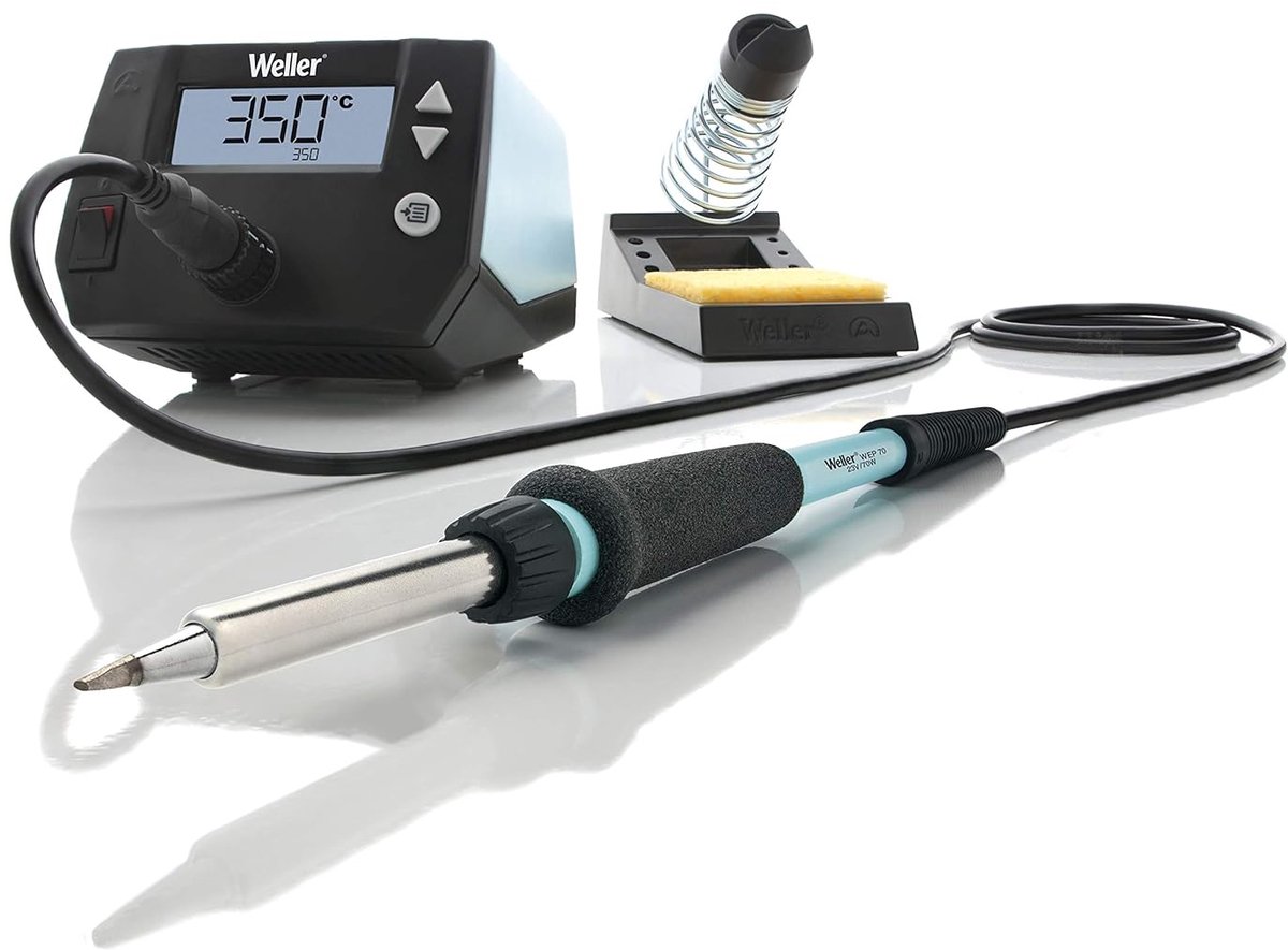 Thijox - Digitale Soldeerstation Kit 70W/230V met UK Plug - Temperatuurbereik 100°C - 450°C - Hoogwaardige Soldeerbout met LCD-scherm voor Professione