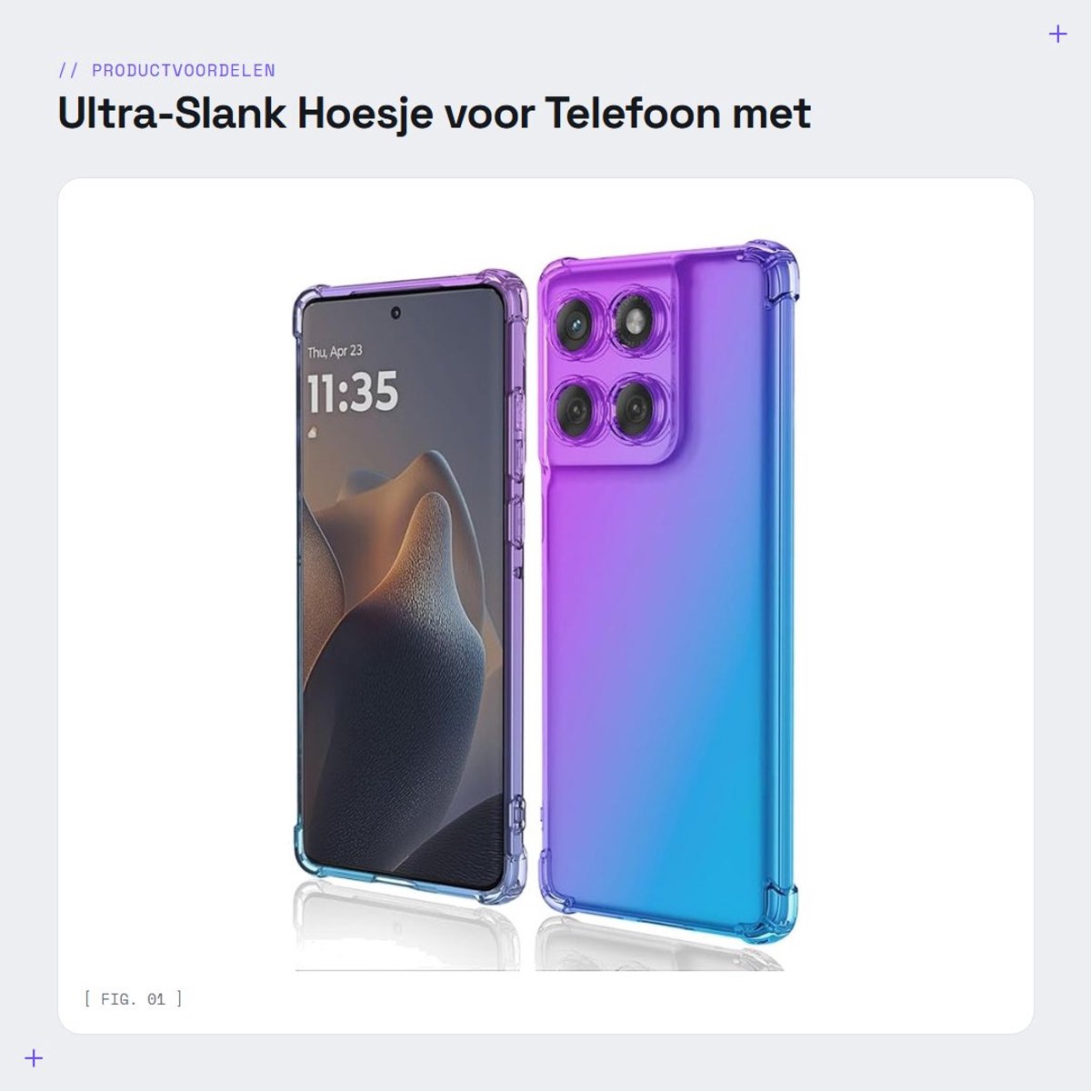 Inovra- Hoesje Ultra-Slank - TPU Bescherming - Antislip - Schokbestendig - Transparant - Gradient Kleur - Exclusief voor Motorola Edge 60 Fusion - Telefoonhoes