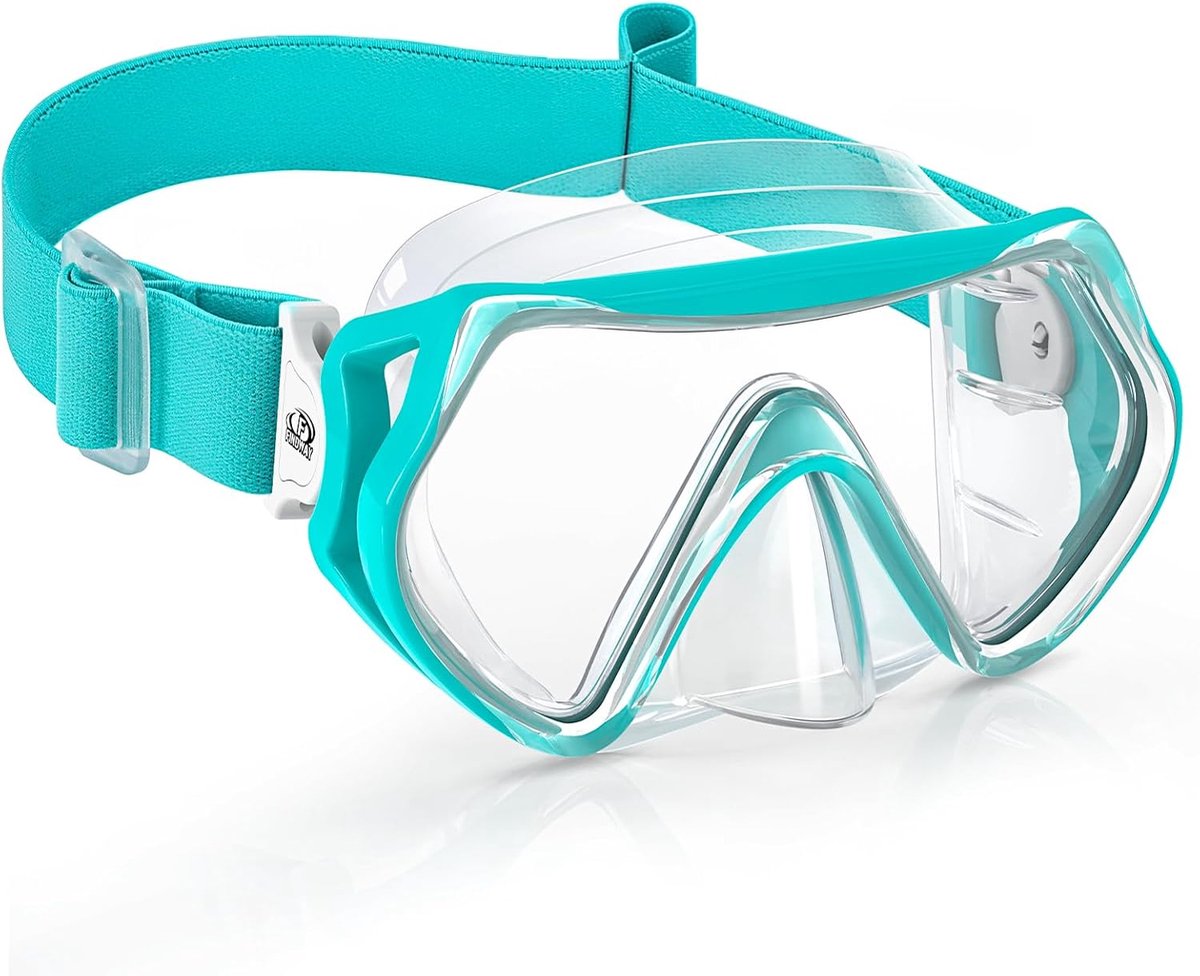 SnelShoppen - Kids Snorkel Mask met Elastische Strap, Duikbril voor Kinderen met Neuskap, 180° Helderzicht Duikmasker, Geen Lekkage, Anti-Fog Zwemgogg