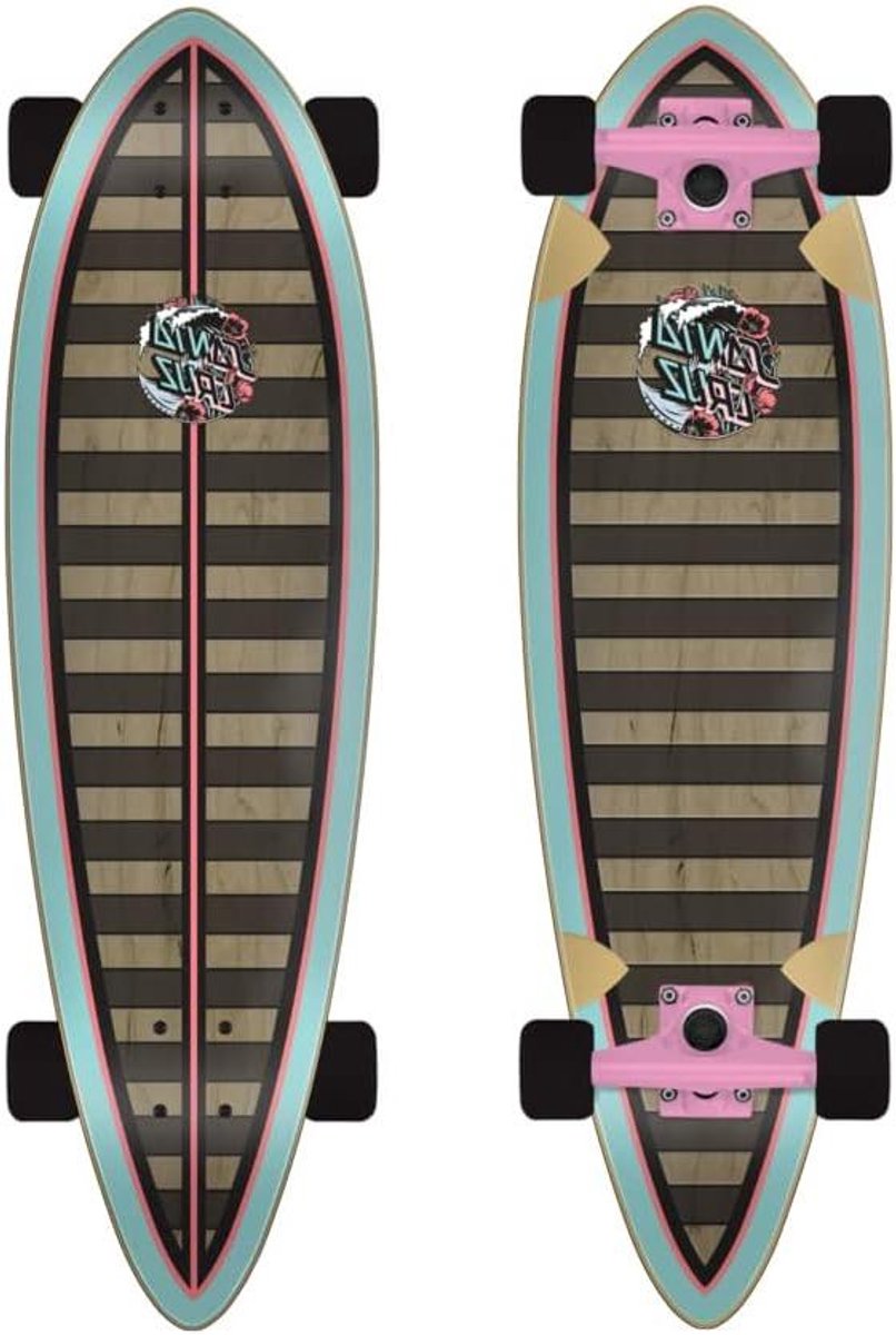 Longboard Compleet Pintail Board Cruisen Door Stad Hoogwaardige Kwaliteit 33 Inch Lengte Meerkleurig