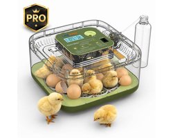 UniEgg® M12 PRO Expert Volautomatische Broedmachine met Bevochtigingspomp | Zelfregelende Luchtvochtigheid | 12 Eieren | Automatisch Keren | Digitaal Display | Incubator voor Kippen-, Kwartel-, Eenden- en Duiveneieren met Nederlandse handleiding