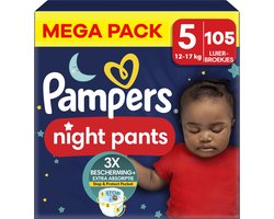 Pampers - Baby Dry Night Pants - Maat 5 - Megapack - 105 stuks - 12/17KG