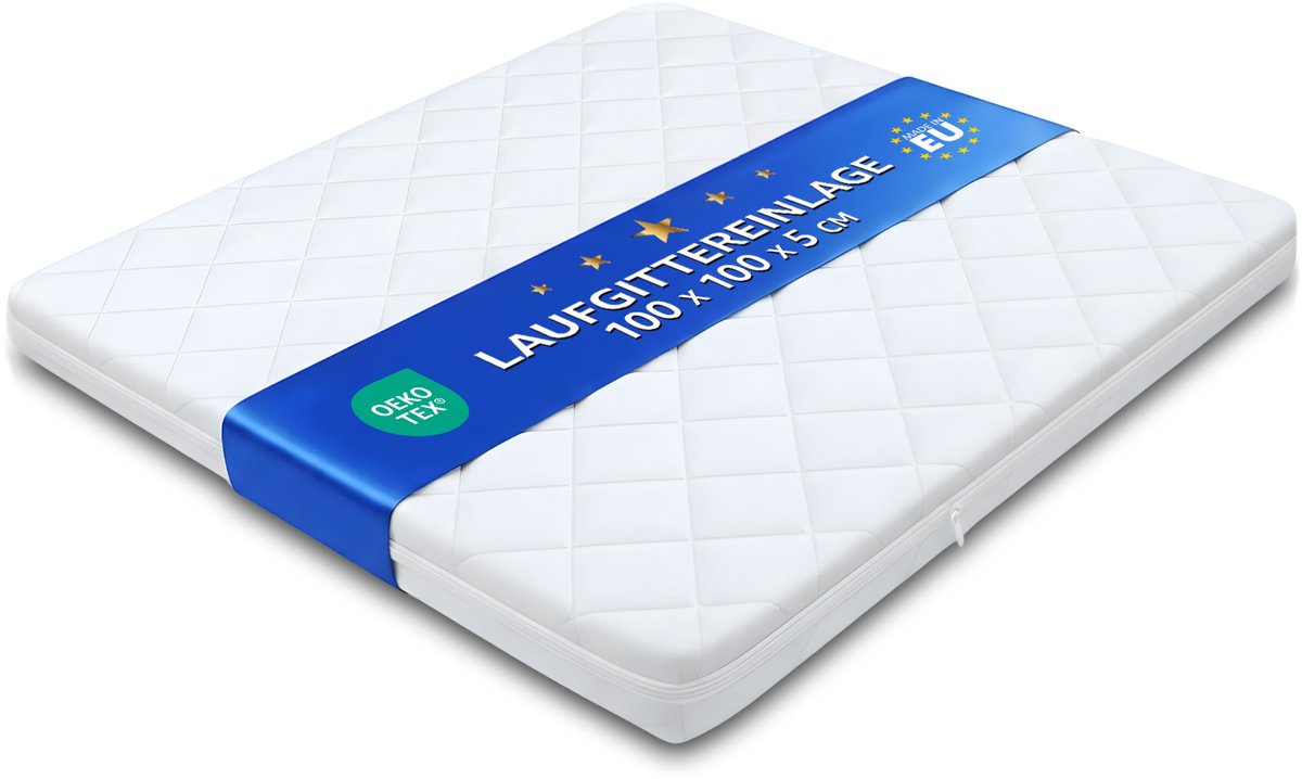 Boxmatras Speelbox Matras Vierkant – 100x100 cm Inleg Schuim Babymatras Speelmatras Zacht Comfortabel Antislip Boxkleed Speelkleed Voor Baby Kind Peuter Waterafstotend Afwasbaar Oeko-Tex 100 x 100
