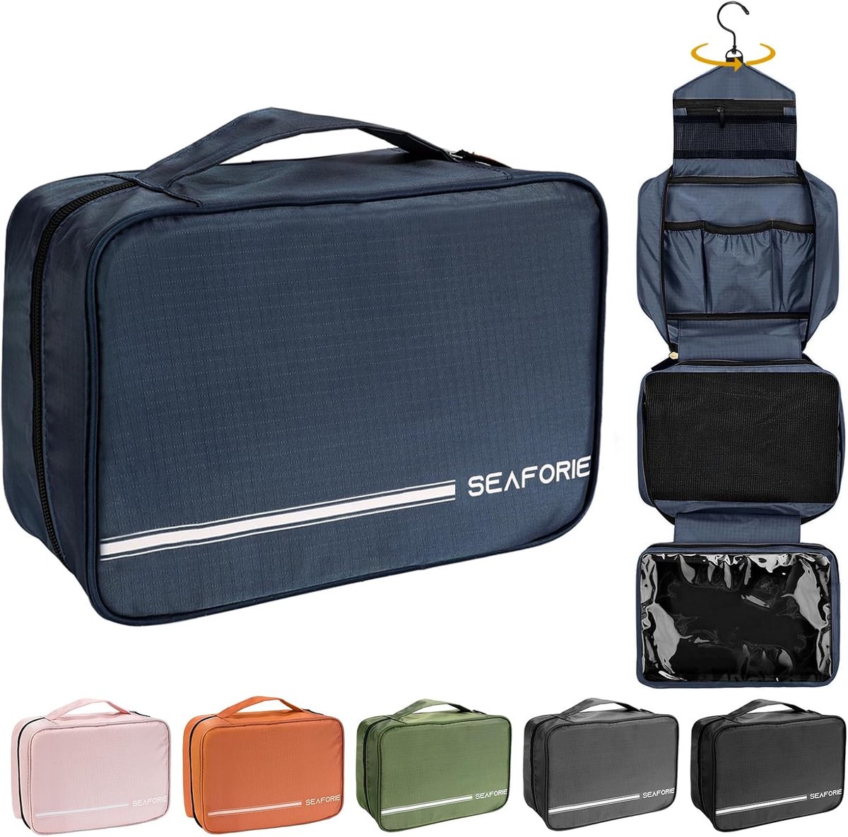 Toilettas groot - hangende toilettas - 4-in-1 waterdicht - ideaal voor reizen - ShopVlot
