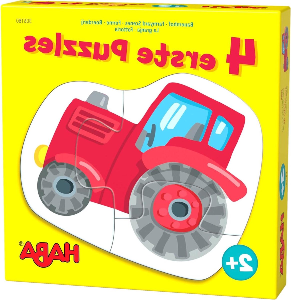 Eerste Puzzels Boerderij - Peuter Puzzelset - Ontwikkeling Kind - Grote Stukjes - 4 Motieven - Meerkleurig