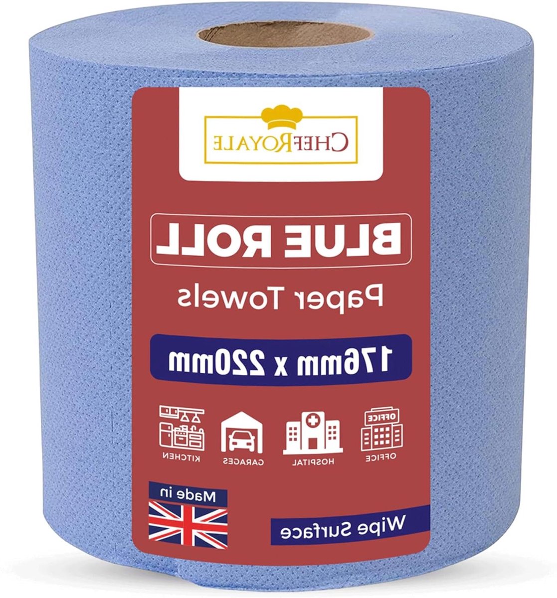 Keukenpapier Rollen - Schoonmaakdoeken - Huishoudelijk Gebruik - Extra Absorberend - 1 Rol - Blauw