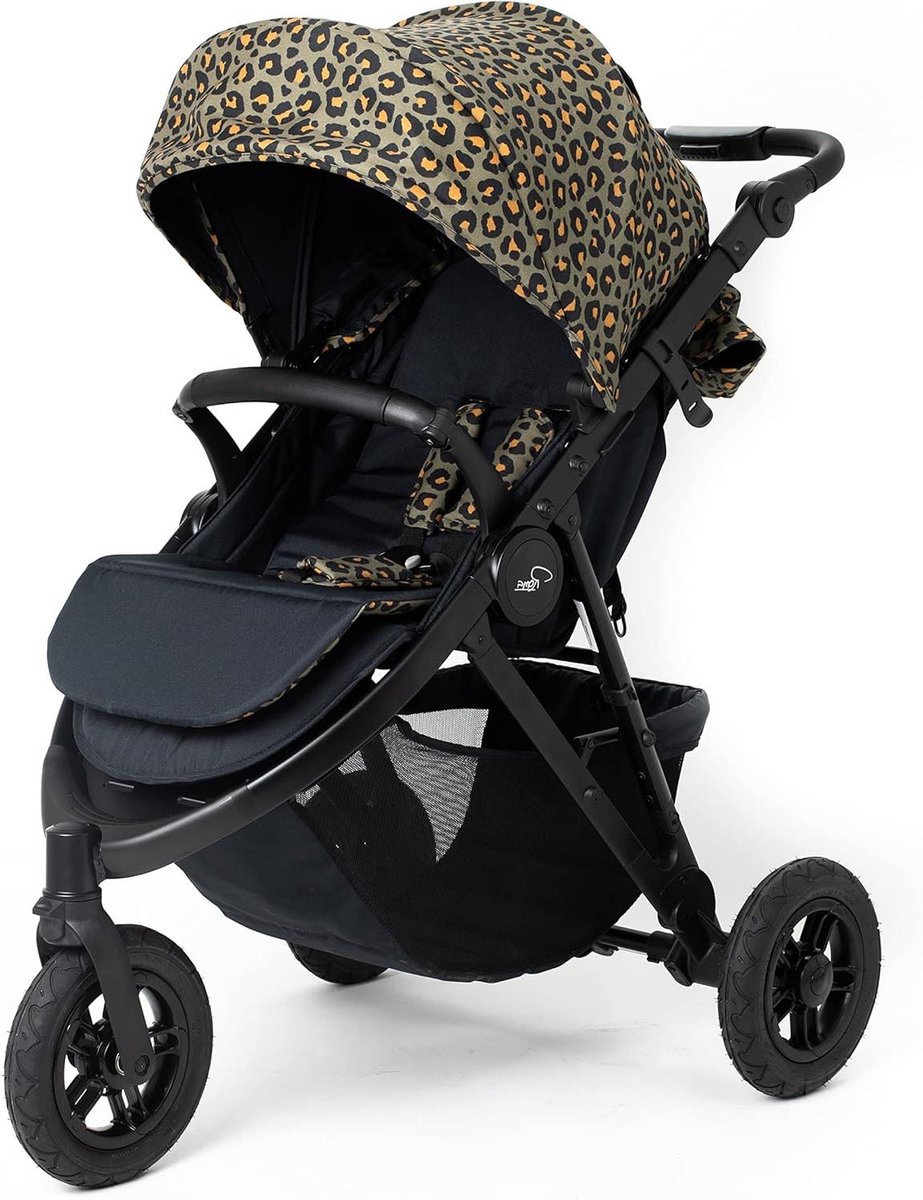 Driewiel Kinderwagen - Compacte Buggy - Veilige Uitjes - Lichtgewicht All-rounder - 10.4 kg - Khaki Luipaard