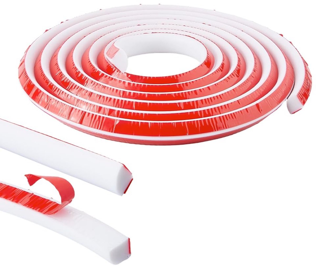 Inovra- Molding 5 Meter - Kwart Ronde Vorm - Siliconen Trim - Peel en Stick - Decoratieve Naadverberging - Geschikt voor Vloer/Wand - Plinten