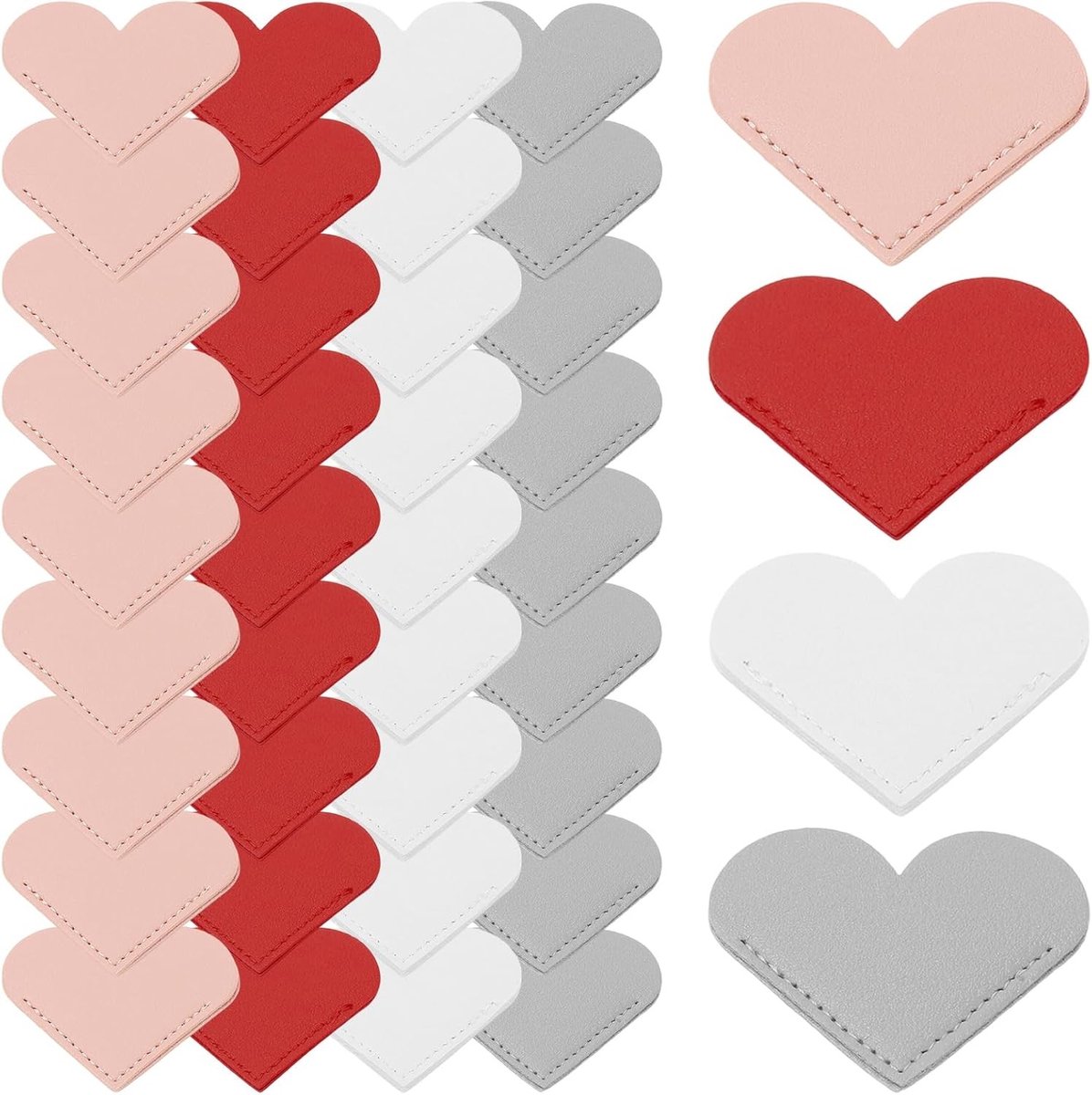 Harten Boekenleggers Set van 40 Stuks, Hoekpagina Markeringen, Handige Boekaccessoires voor Lezers