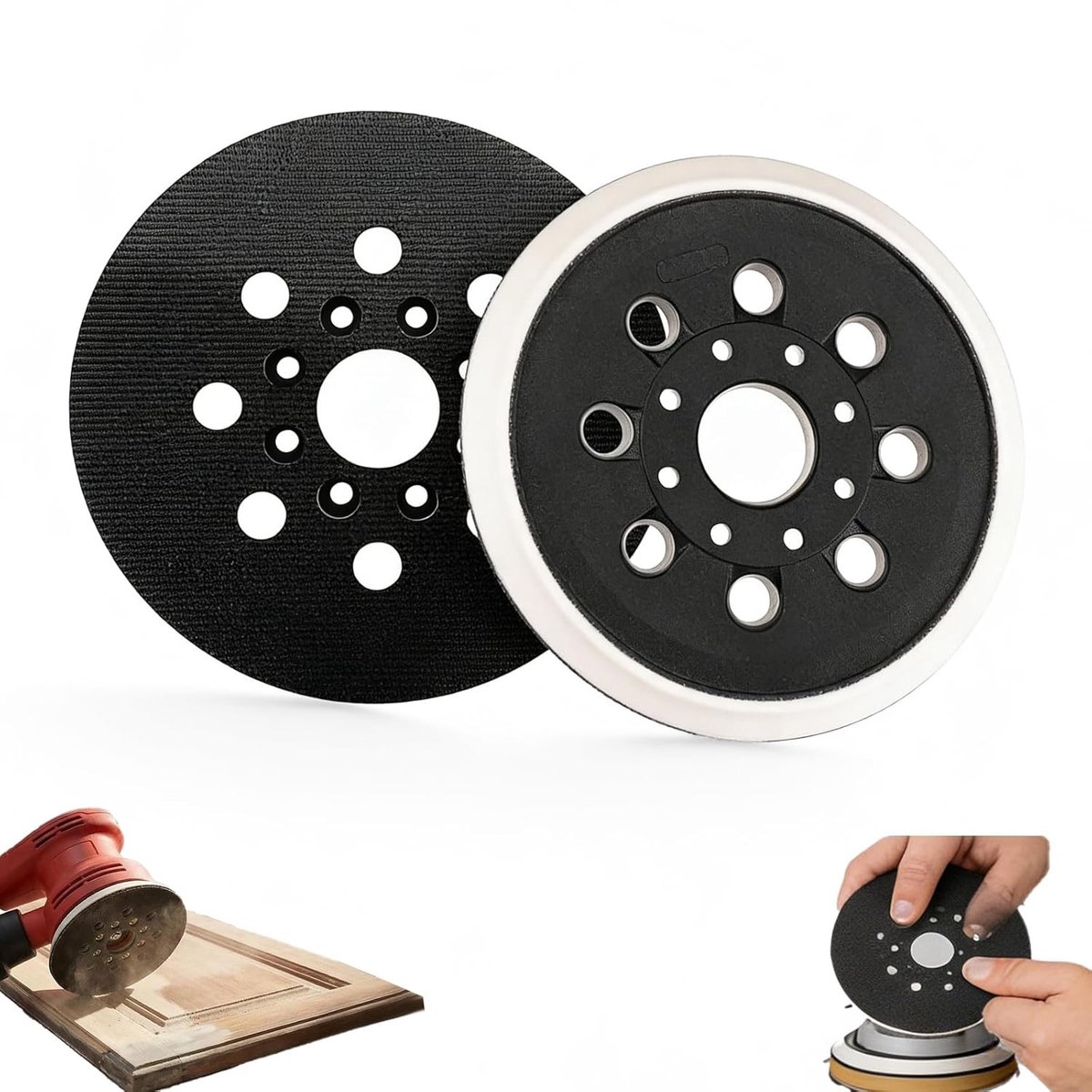 Professionele schuurdiscs 125 mm met 8 gaten voor schuren, polijsten en afwerken