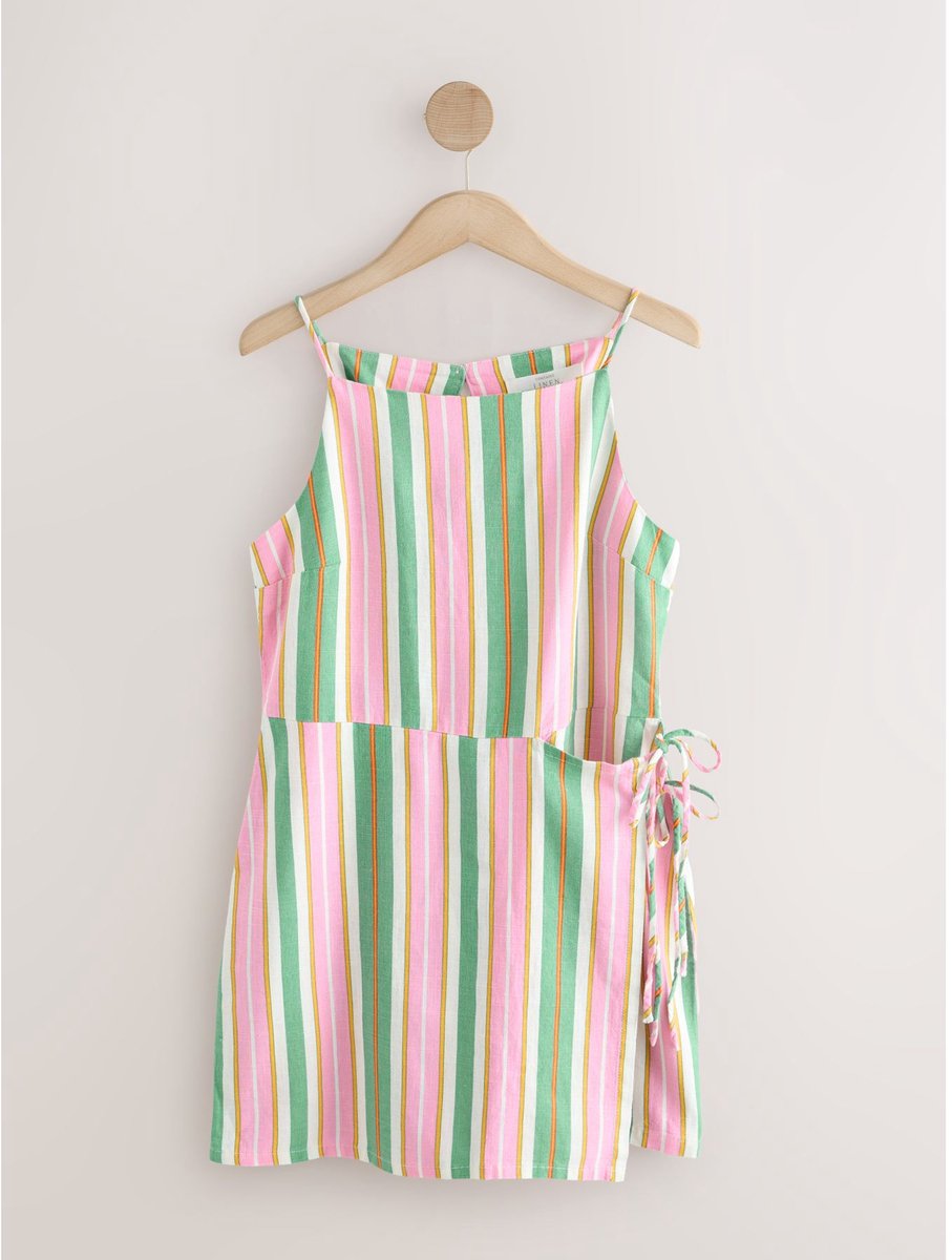 Next - Dames - Playsuit met wikkelrok van linnen - Groen