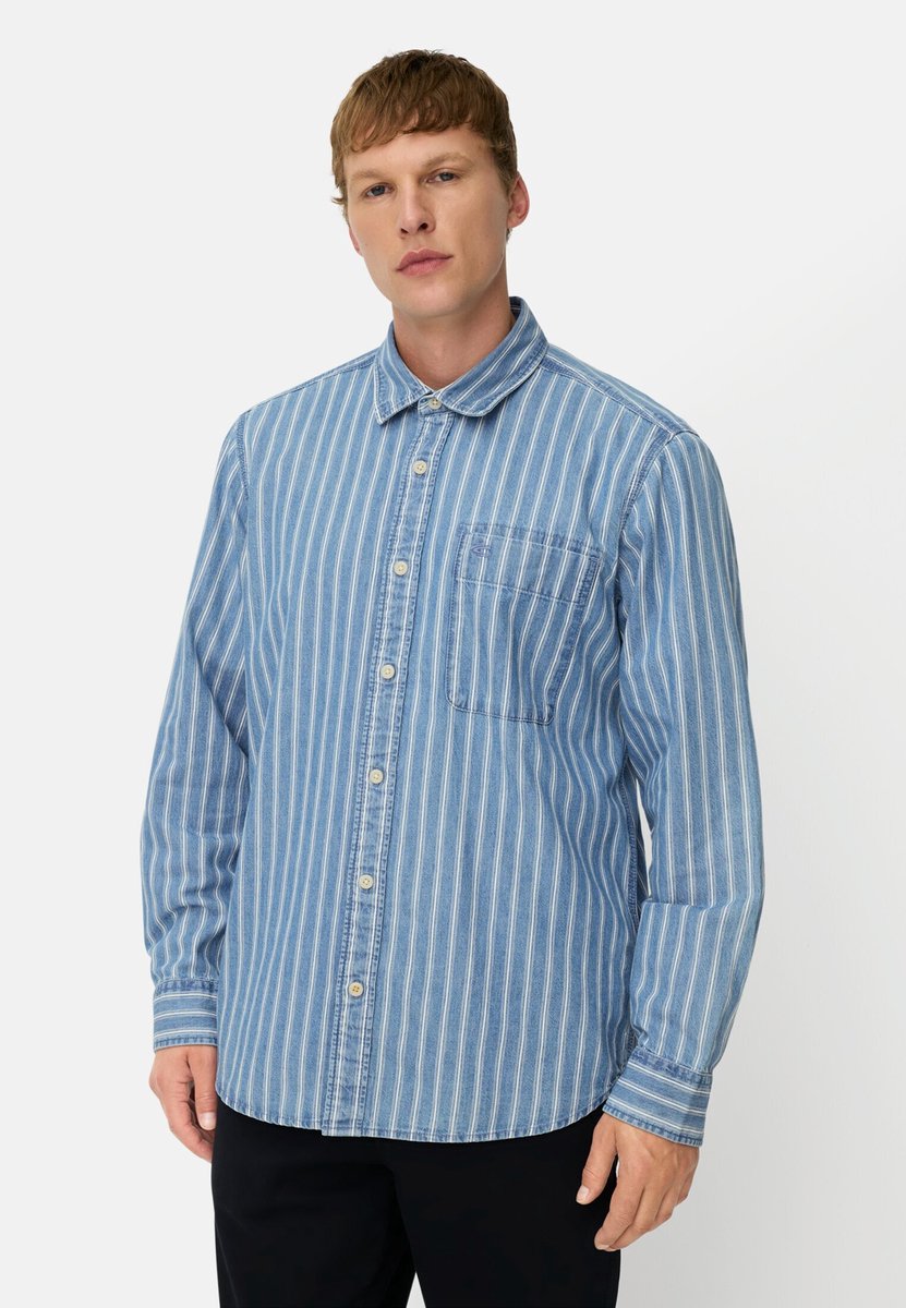camel active Streepshirt met borstzak - Maat menswear-L - Inktblauw