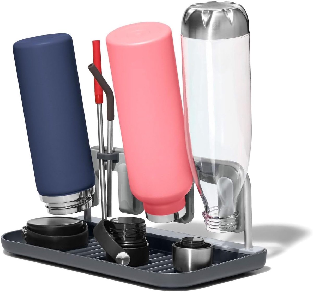 SnelShoppen - Afdruiprek voor flessen met aluminium frame, multifunctioneel, compact, ideaal voor keuken en camping, eenvoudig te reinigen, stijlvol o