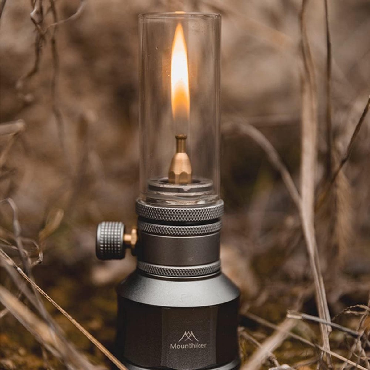 Thijox - Buiten Gaslantaarn Set met Kaarsen voor Camping, Propaan Butaan Gaslantaarnlamp met Lege Tank en Lantaarn Verlengstang - Perfect voor Tuin, F