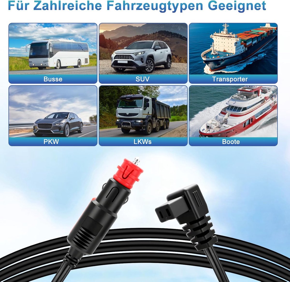 Thijox - 12 V Sigarettenaansteker Verlengkabel 3,5 m - Autoverlengkabel voor Koelboxen, Dometic, Alpicool, Waeco CF, ARB - 12 Volt Aansluiting voor Ca – foto 6