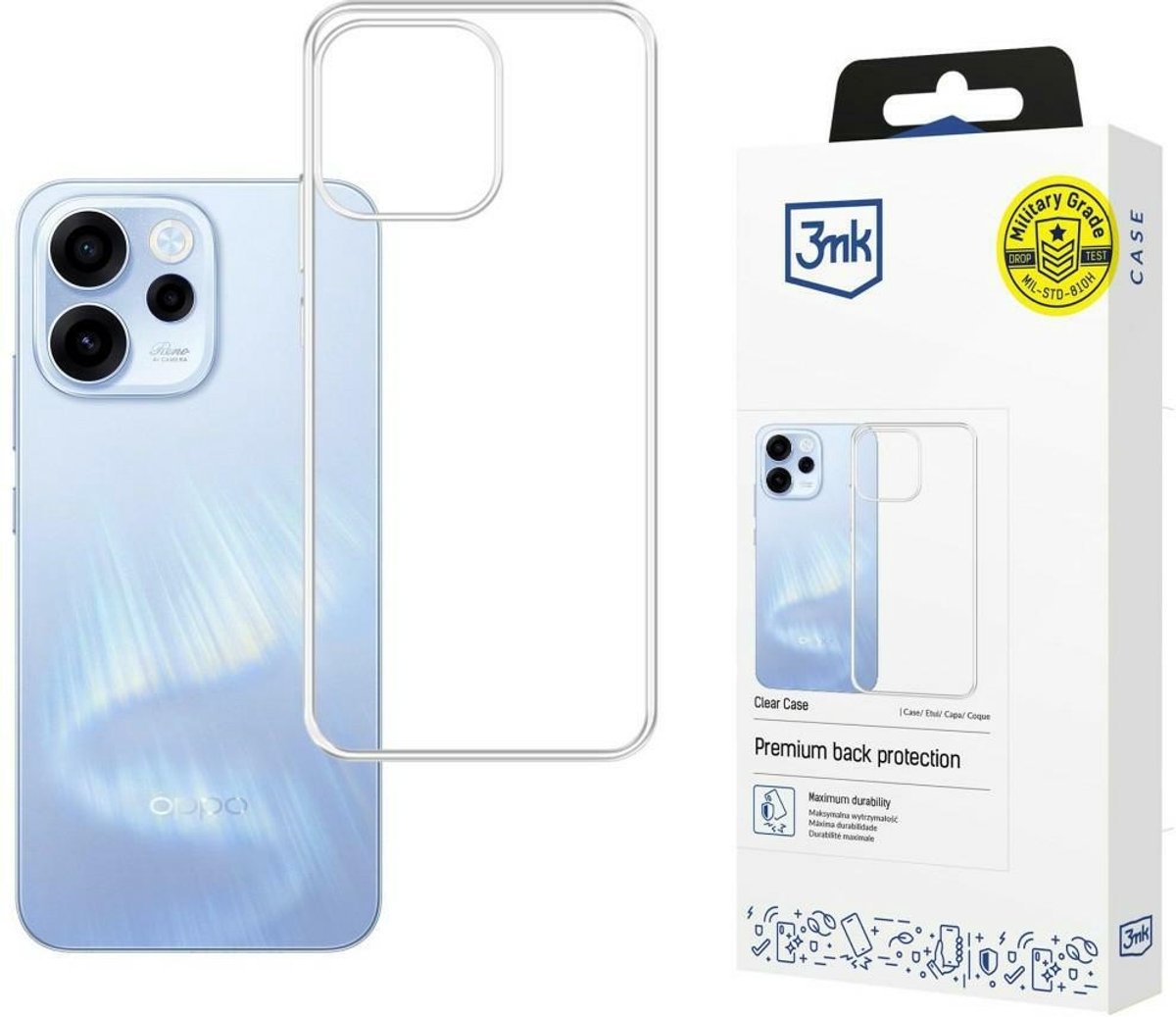 3Mk Transparante Hoes Voor Oppo Reno 15 5G Cph2825 Telefoon Met Duurzame Coating.