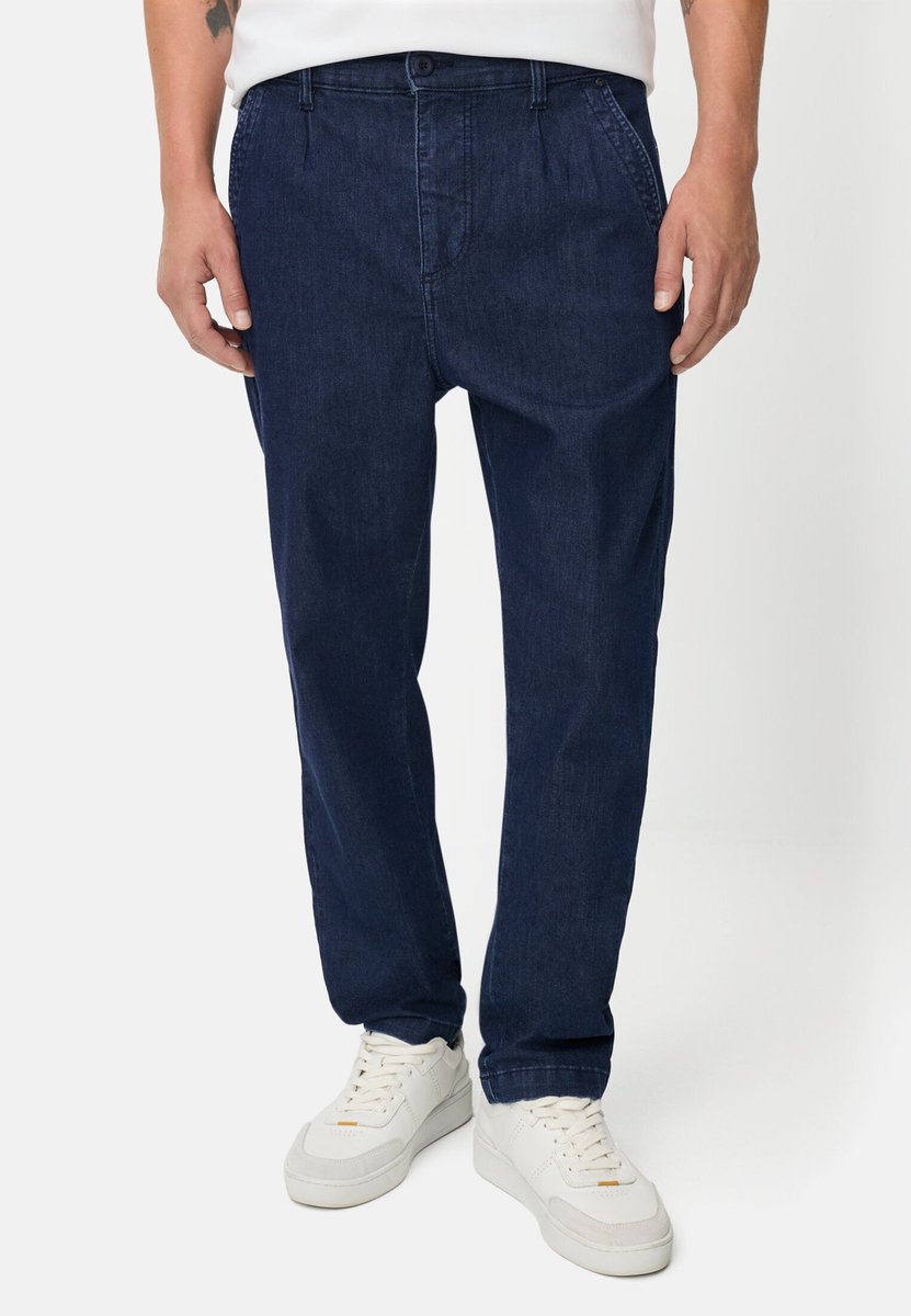 camel active Casual chino met Relaxed Fit in denimlook - Maat menswear-32/32 - Indigoblau
