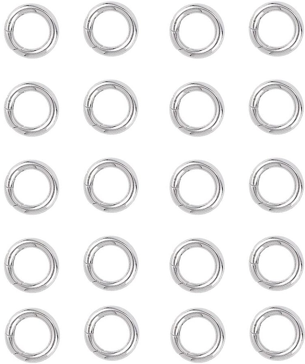 Dailygoods- Karabijnhaak 20 stuks - Ronde Snap Clip - Zinklegering - Sleutelhanger - Accessoire voor Handtas - 20mm - Gemakkelijk te gebruiken - Snaphaak
