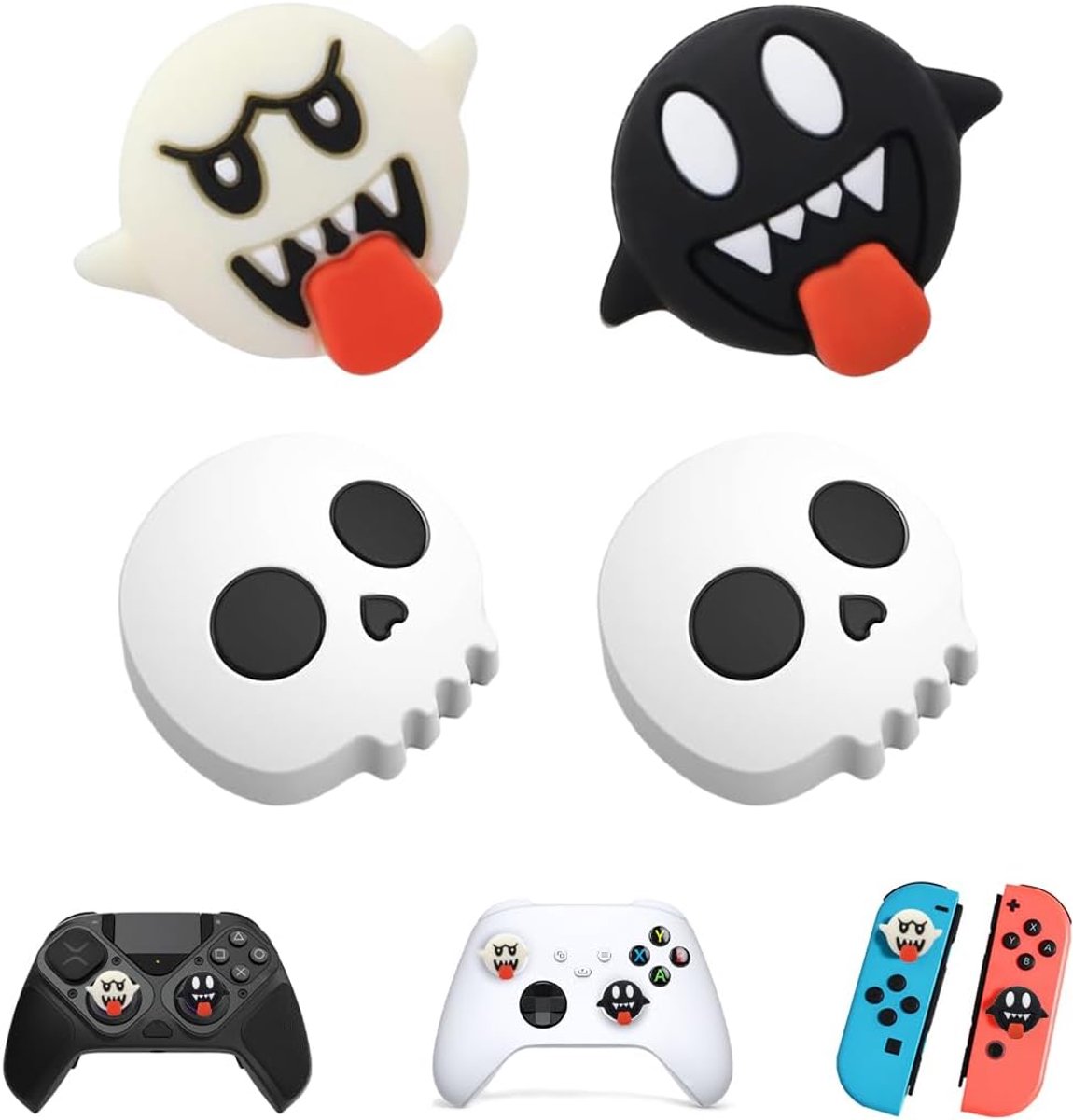 Thijox - 4 stuks joystick caps voor Nintendo Switch 2 Joycon Grip, schattige siliconen duimstick covers, Little Devil-serie, perfecte accessoires voor