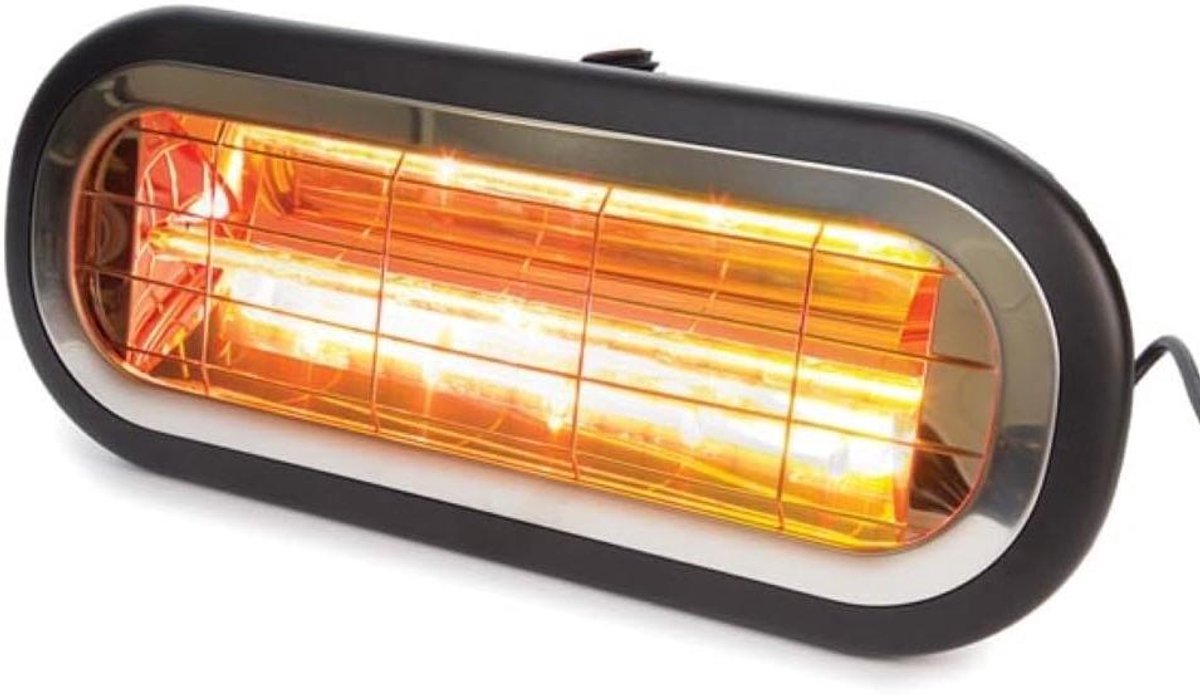 Terrasverwarmer Elektrisch - Buitenverwarming - Buiten Zitten - Snel Warm - 2000W - Zwart