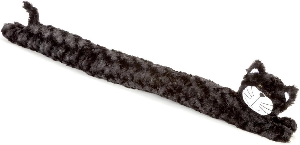 Katten Deurstopper - Tochtrol Raam - Tocht Buiten Houden - Dubbele Functie - 91 cm - Pluche Grijs