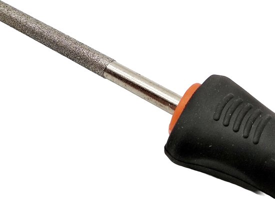 Diamantvijl Kettingzaag - Ronde Vijl - Ketting Scherp Maken - Keuze Uit 3 Maten - 48mm - Zwart Oranje — afbeelding 2