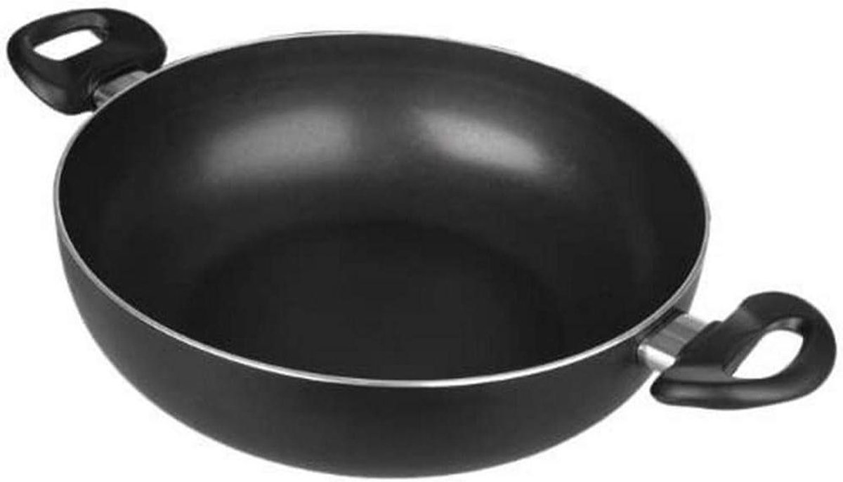 Diepe Pan - Casserole met handvatten - Frituren en bakken - Gelijkmatige warmteverdeling - 28 cm - Zwart