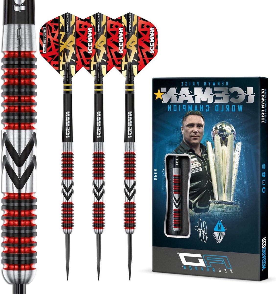 Tungsten Dart Set - Pijltjes Set - Precisie Werpen - 90% Premium Kwaliteit - 23g - Rood Zwart