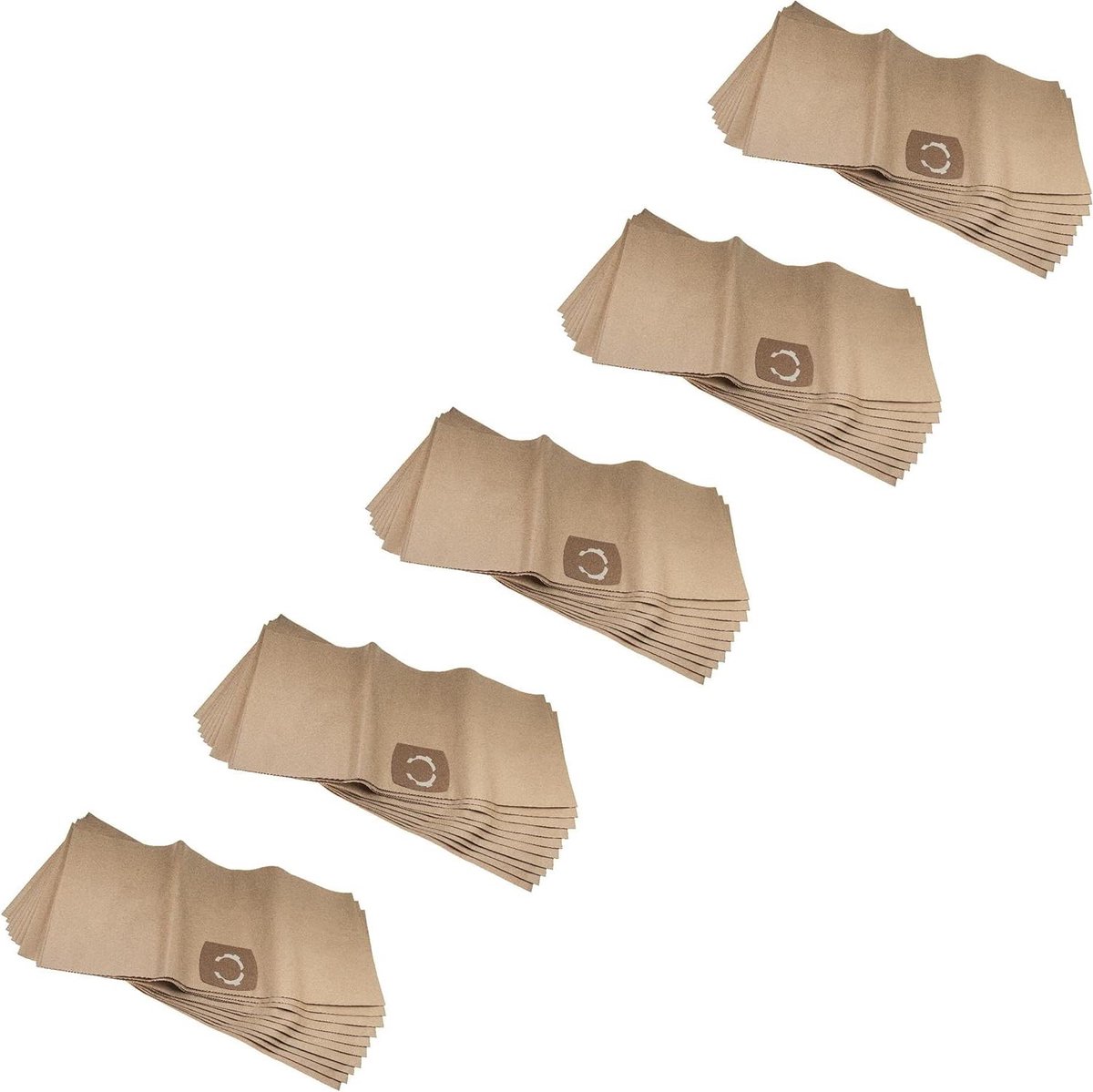 Stofzuigerzakken Papier - Stofzakken Cilinder - Stofzuigen Huis - 2-laags Papier - 331 cm x 777 cm - Beige