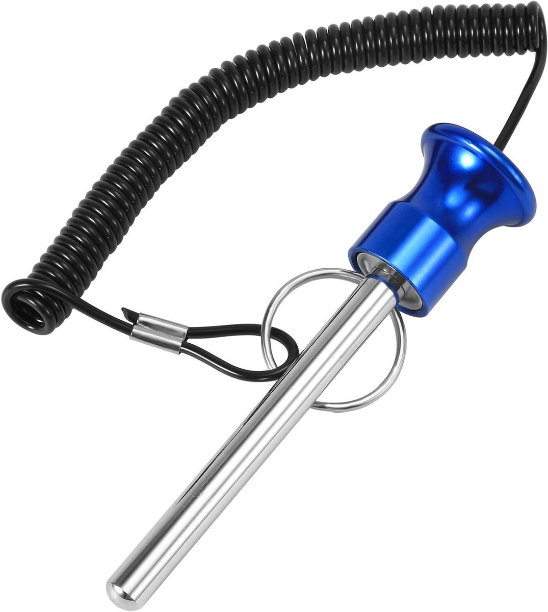 Magnetische Gewichtspin - Gewichtspinvervanging Gym Pin - Krachttraining Aanpassen - Met Elastisch Koord - 13.8x3.3 cm - Zilver