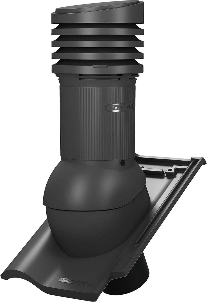 Dakdoorvoer Ventilatie - Ventilatieschoorsteen Ontluchter - Huis Ventileren - Geïntegreerde Waterpas - DN125 447 mm - Antraciet