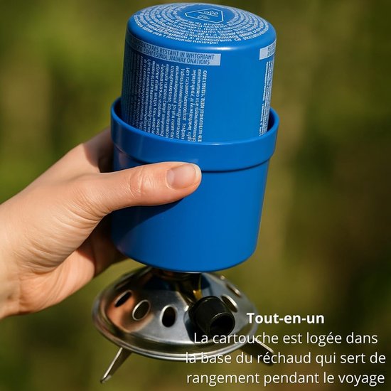 Camping Gasbrander - Outdoor Kooktoestel - Kamperen en Picknicken - Compact en Stabiel - 13 x 19 cm - Blauw — afbeelding 4