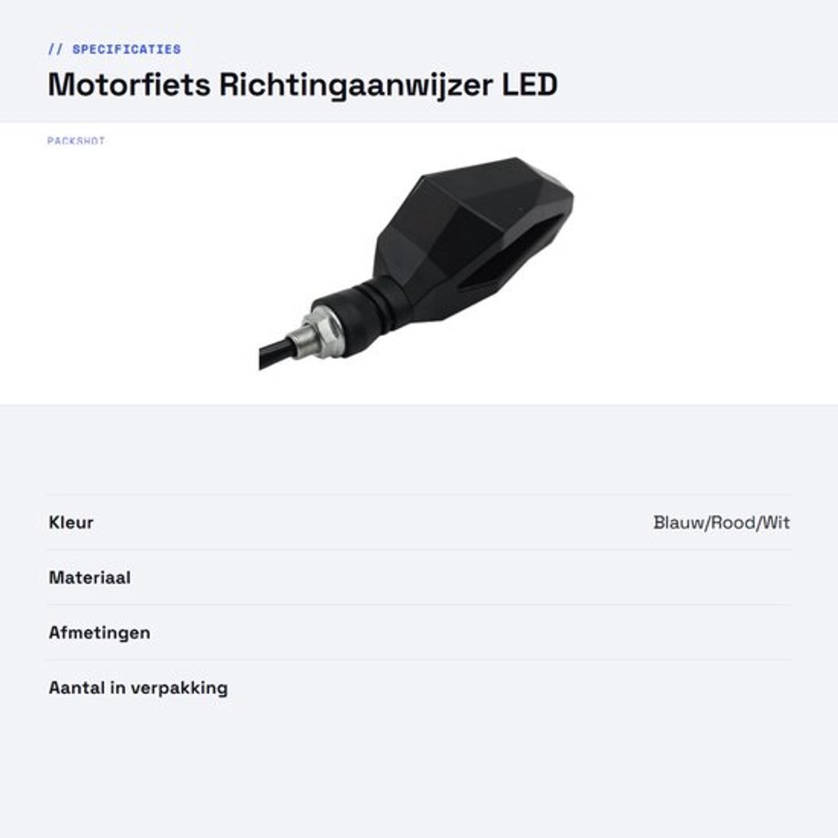 Allecto - Motorfiets Richtingaanwijzer - LED Verlichting