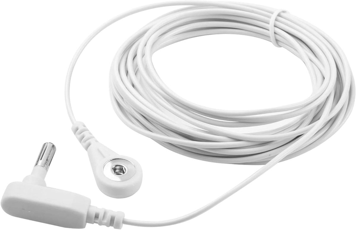 Aardingskabel - Aarding Snoer - Natuurlijke Energie - Veelzijdige Compatibiliteit - 45 meter - Wit