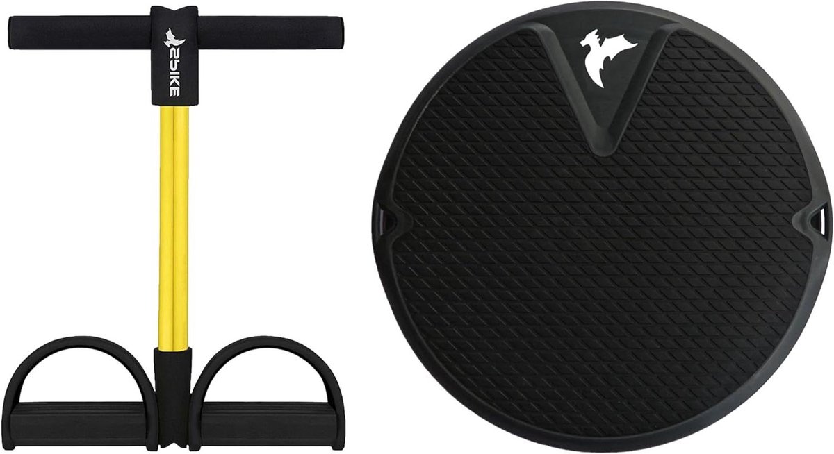 Buikspier Trainer - Abdominal Trainer - Thuis Fitness - Verbreden Voetsteun - One Size - Zwart