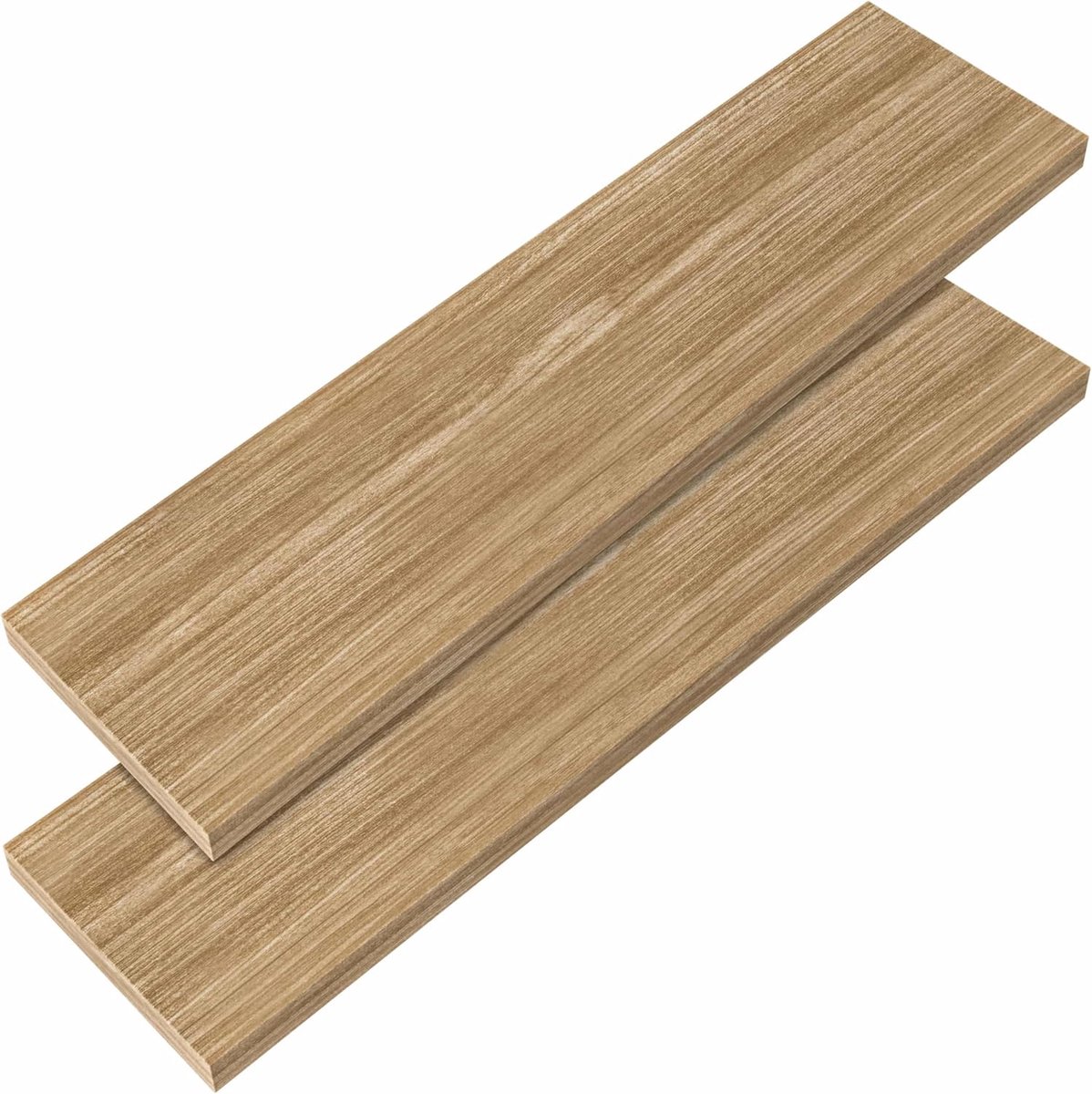 Wandplank 2 Stuks Hout met Bevestiging Zwevend 15 kg Draagkracht Plank Keukenplank 90 cm Eiken