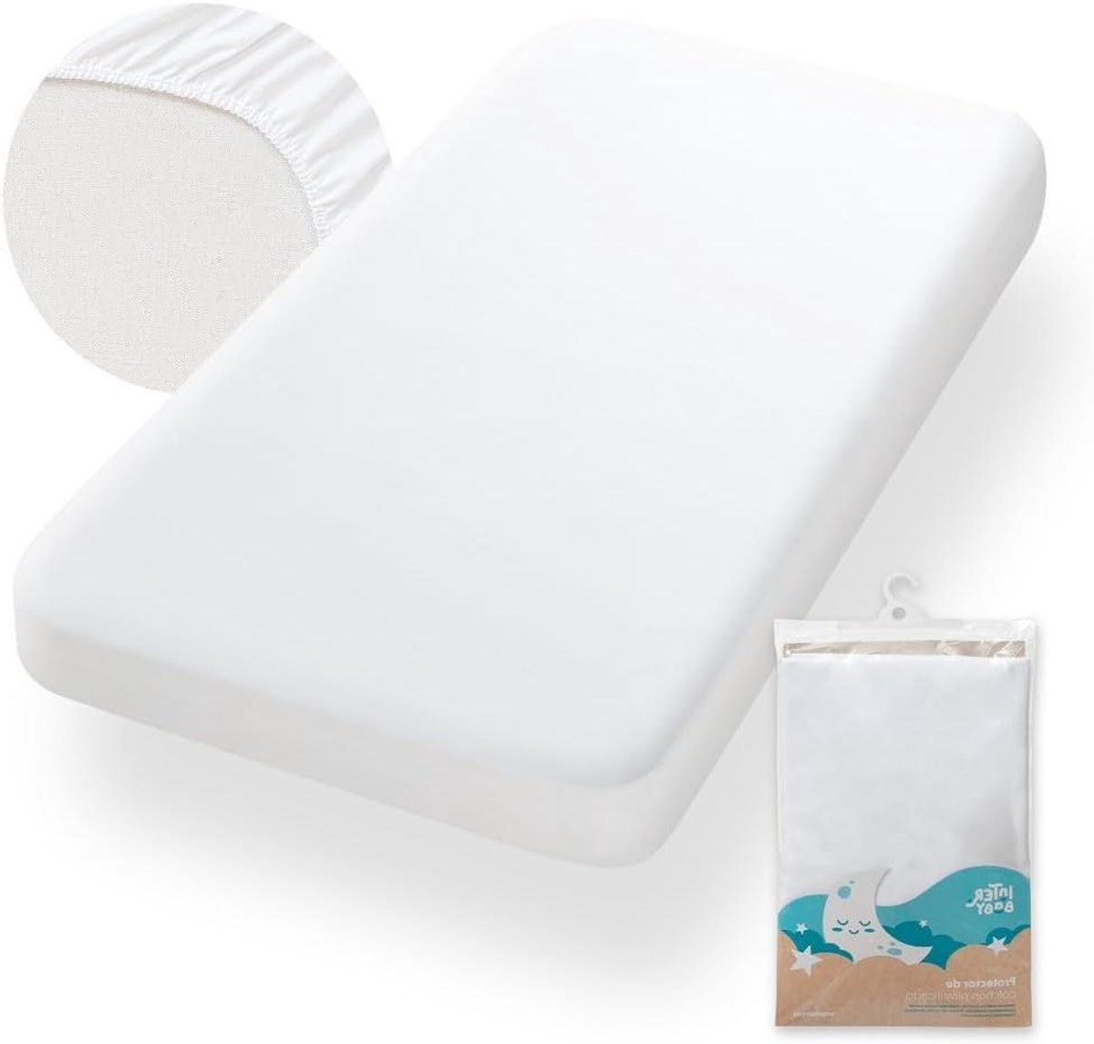 Kinderbed Bescherming - Matras Hoes - Baby Comfort - Vochtwerend - 55 x 85 cm - Wit