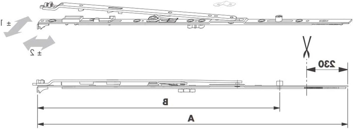 Vensterschaar - Raamscharnier - Raamonderhoud - Verstelbaar - 895 mm - Zilver