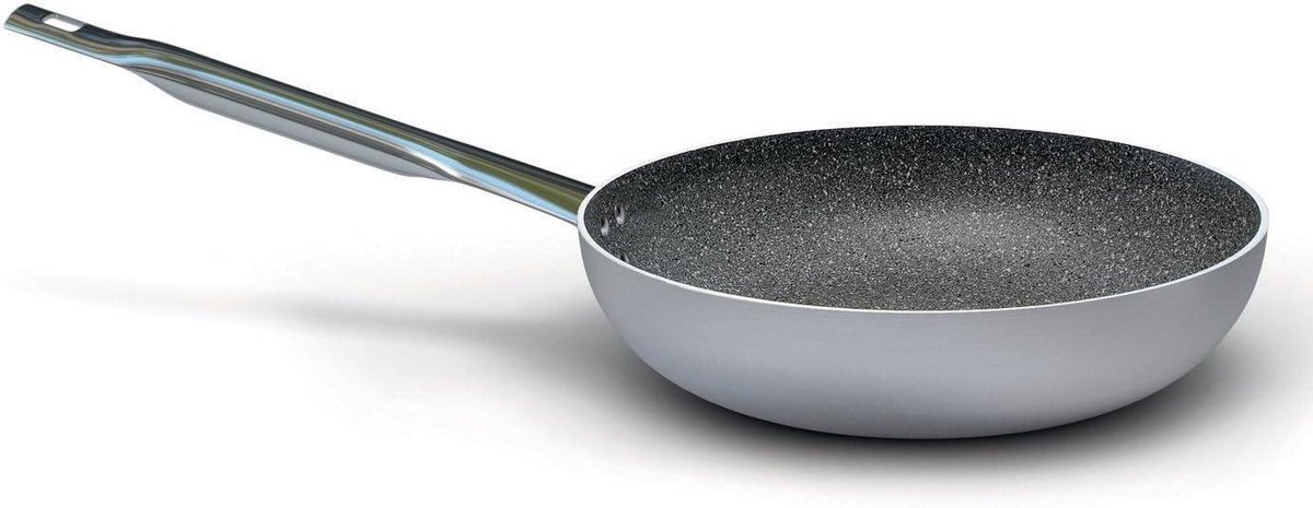 Professionele Pan Aluminium Koekenpan Koken en Bakken Antiaanbaklaag 28 cm Diameter Grijs