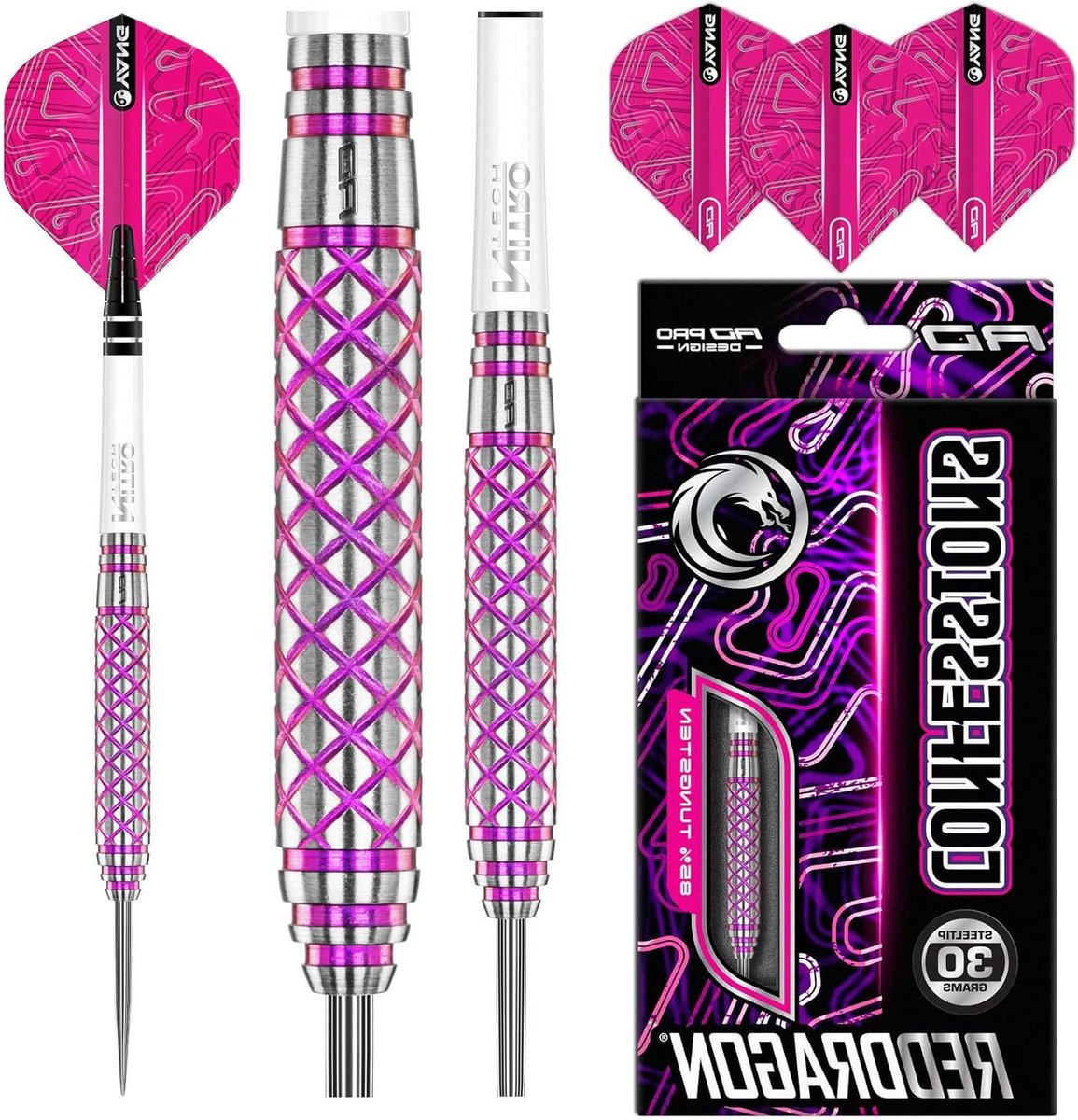 Dartpijlen Set - Tungsten Pijlen - Precisie Werpen - 85% Tungsten Materiaal - 30 gram - Zwart