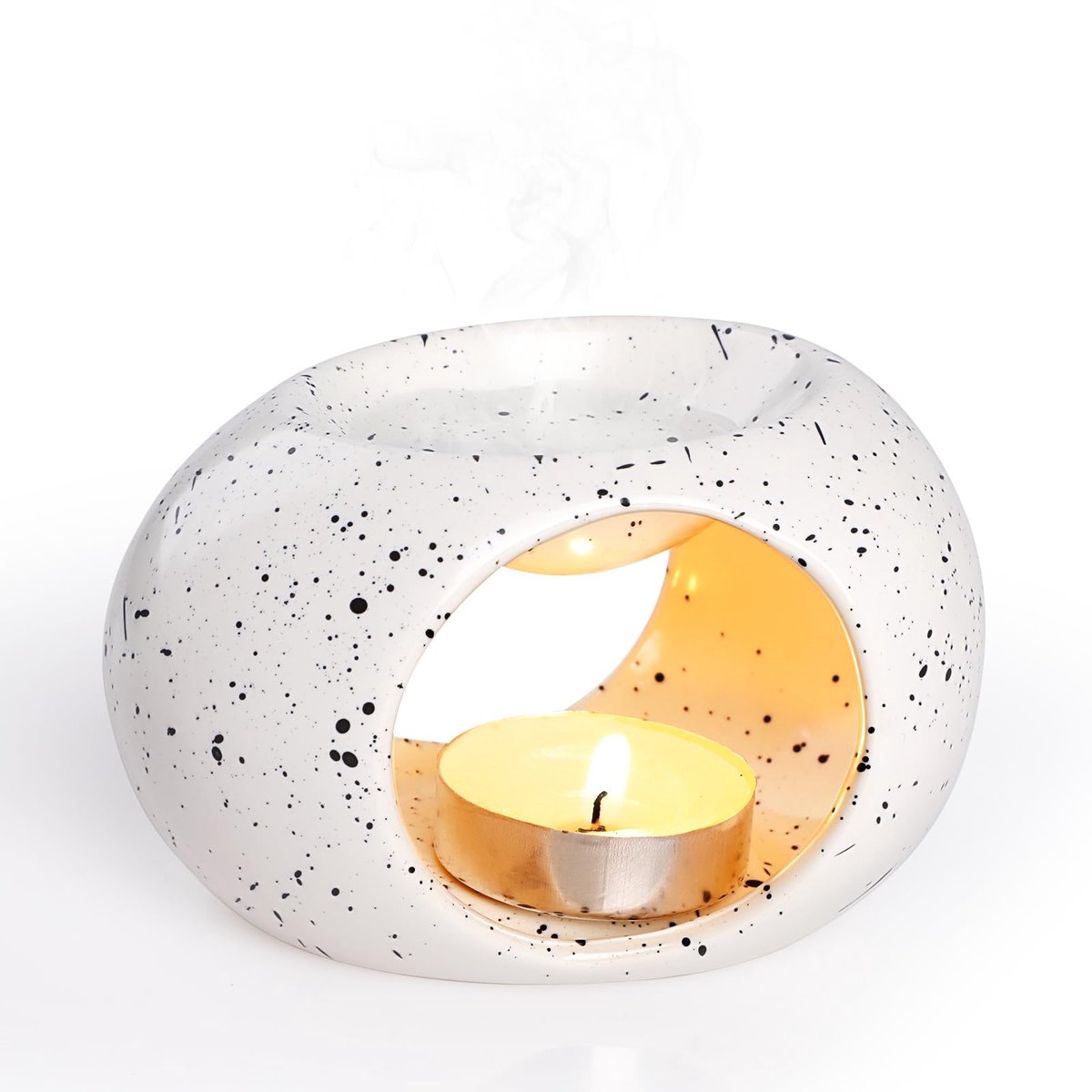 Wax Melt Brander Wax brander Keramische Oliebranders Diverse Wax Warmer Aromatherapie Houder Kaars Geurende Diffuser Thuis Slaapkamer Decor-Wit